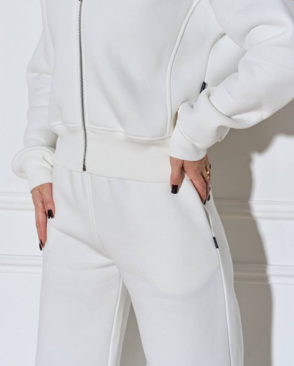 7 Спортивний костюм на флісі з довгою блискавкою з капюшоном